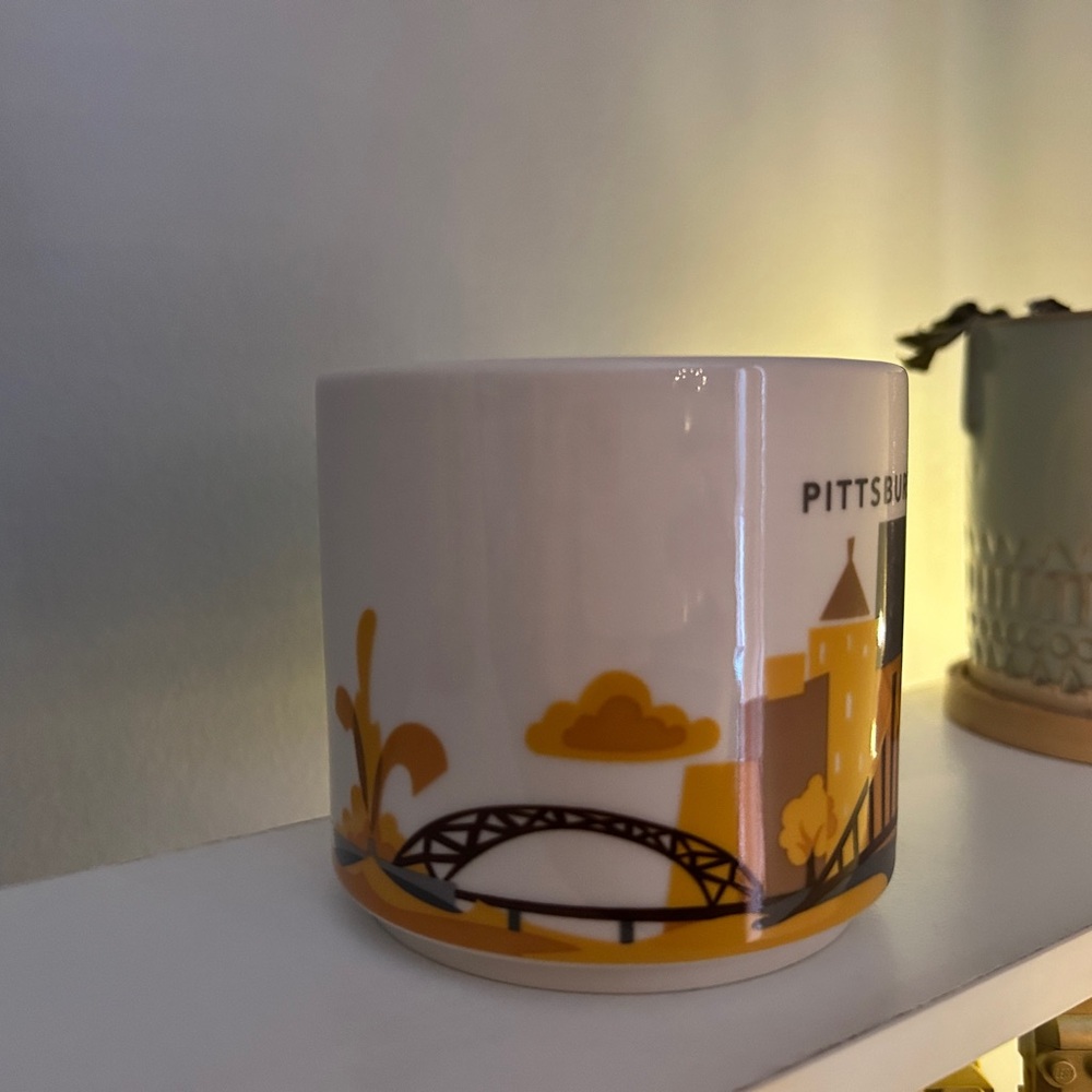 Starbucks Pittsburgh “You Are Here” Mug - Yellow and Gray - Picture 3 of 5